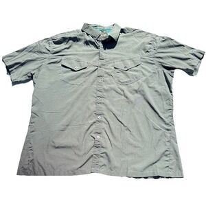 KÜHL Eluxur Mountain Short Sleeve Button Up Shirt Men's XXLarge Green Outdoor
